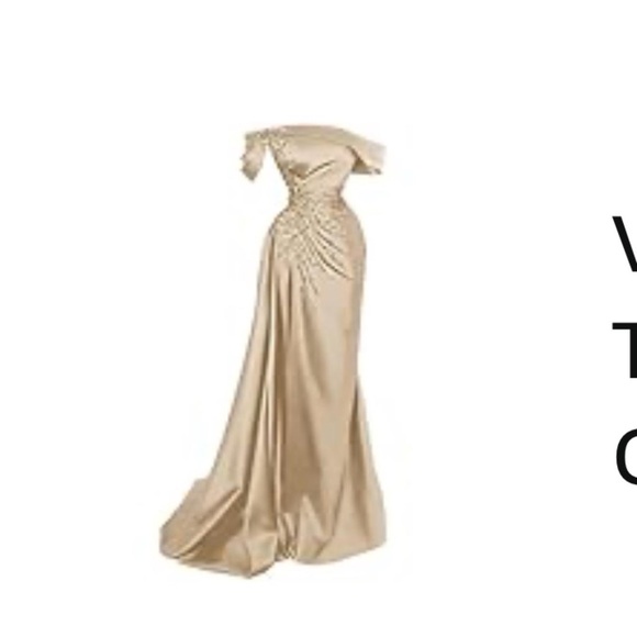 Stunning One Shoulder Gold Dress - Picture 2 of 10